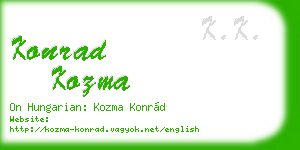 konrad kozma business card
