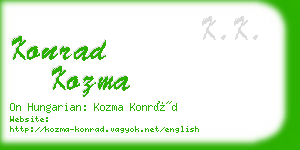 konrad kozma business card
